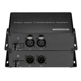 2 Port Balanced Audio Fiber Converters Extenders,Professional Broadcast grade 3Pin XLR over ST SC FC LC Fiber Singlemode 20Km